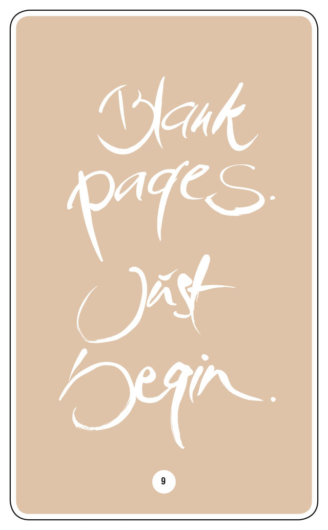 BLANK PAGES. JUST BEGIN.