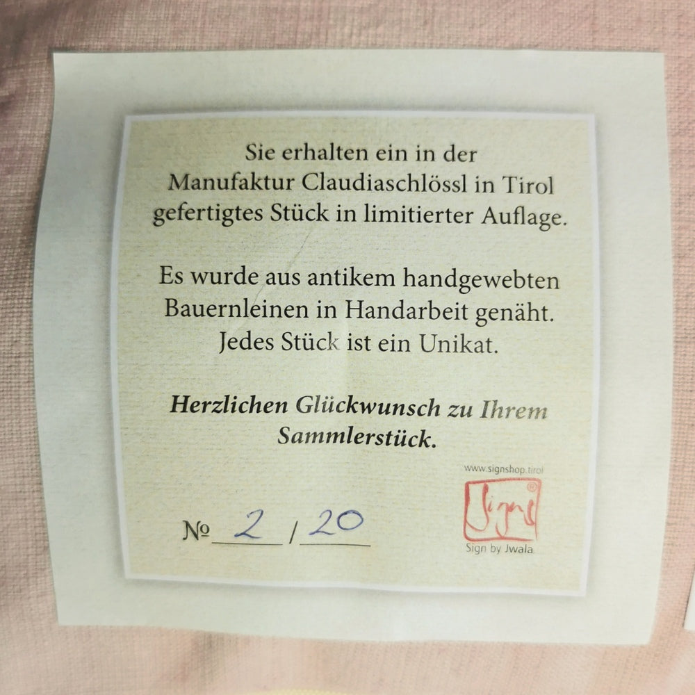 Kissenhülle Bauernleinen "die Zeit ist Jetzt"