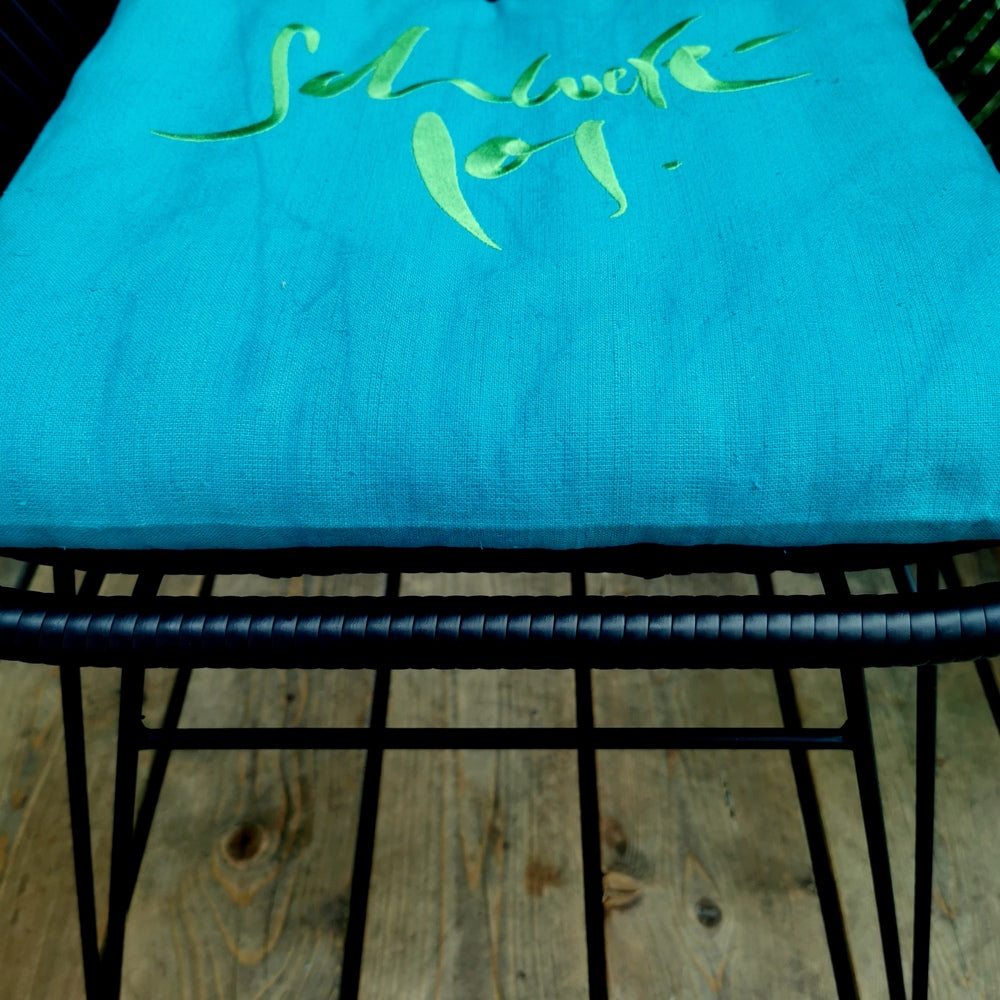 Bauernleinen-Flachkissen "Schwerelos"