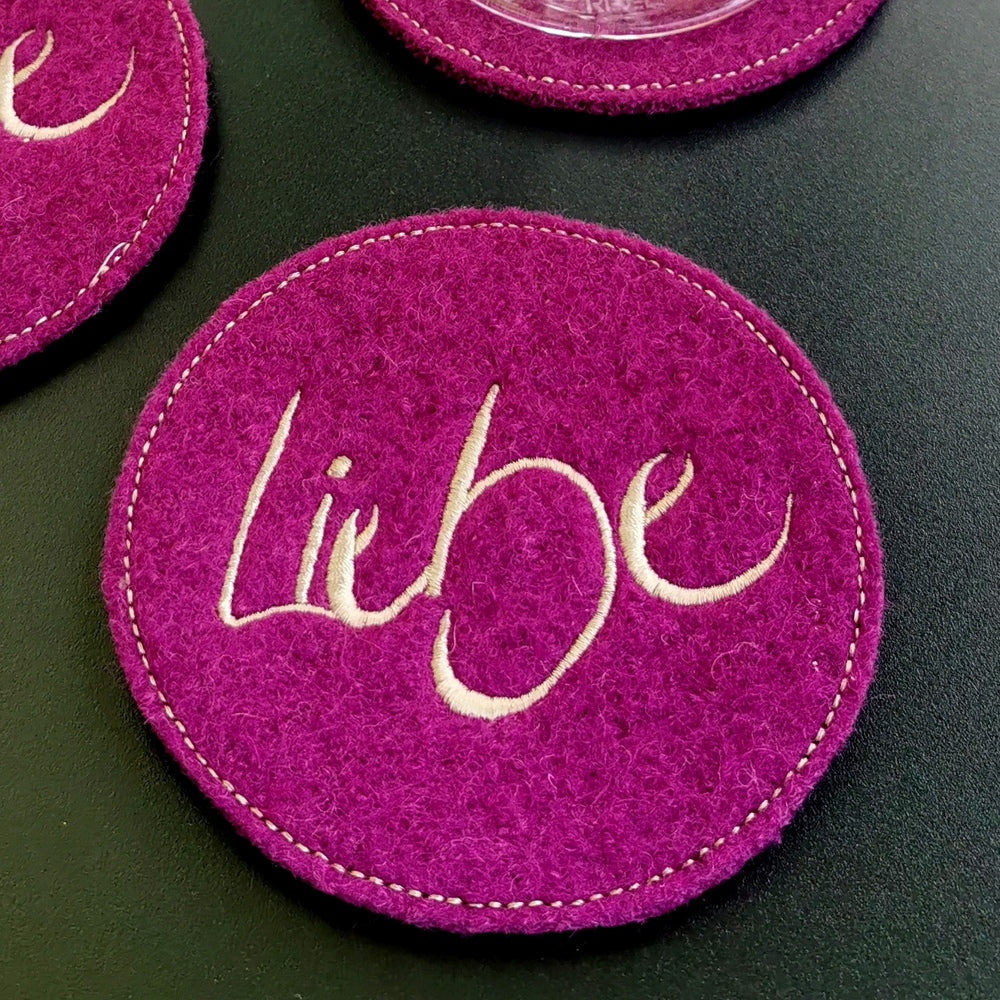 Glasuntersetzer "Liebe" Violett