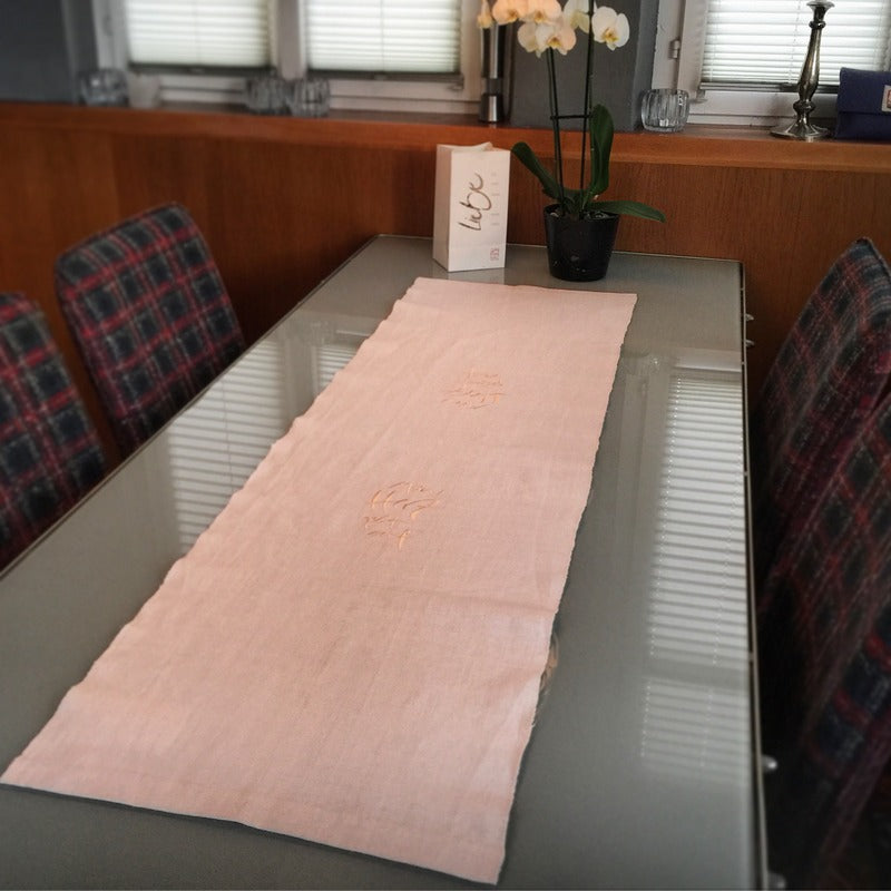 Tischläufer "Mein Herz geht auf" Bauernleinen