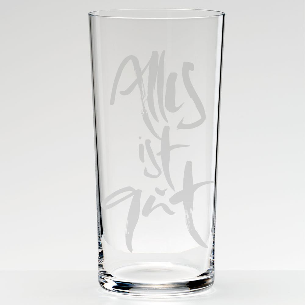 WasserGlas Medium "Alles ist gut"