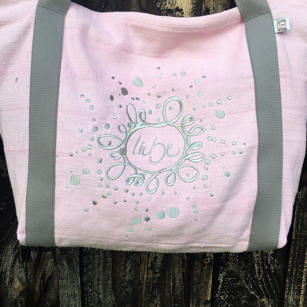 Shopper "Liebe Ornament" Rosa