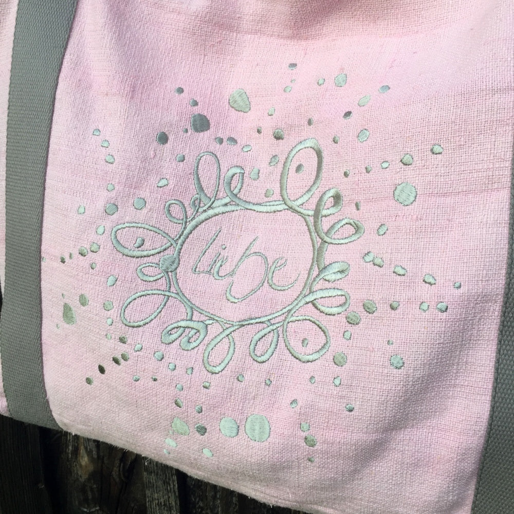 Shopper "Liebe Ornament" Rosa