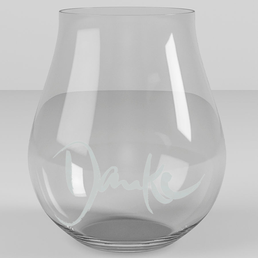 2 Sign-O-Gläser "Freude + Danke"