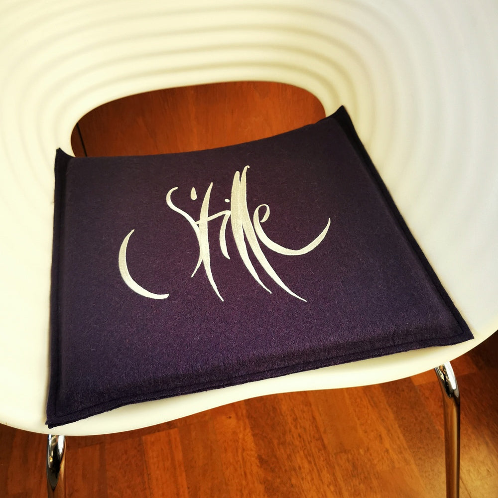 Flachkissen "Stille" (Wollwalk/Lurex)