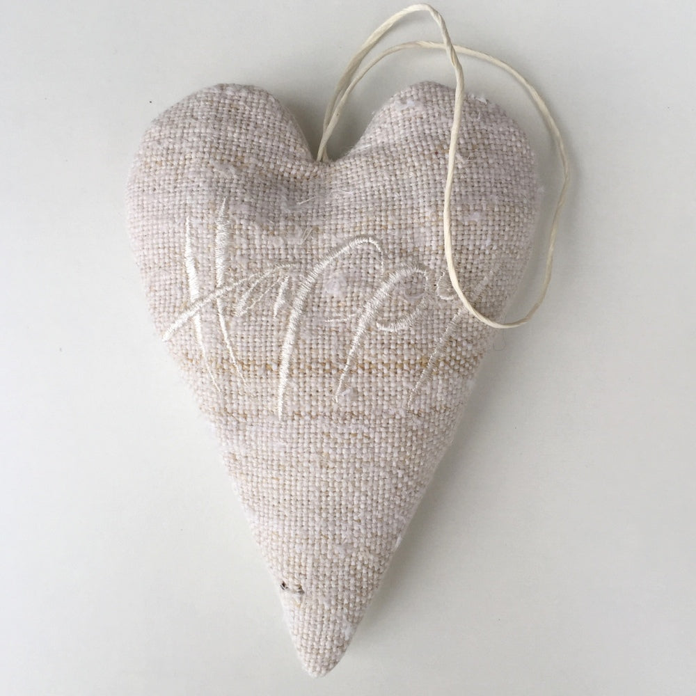 Bauernleinen-Herz "Happy"