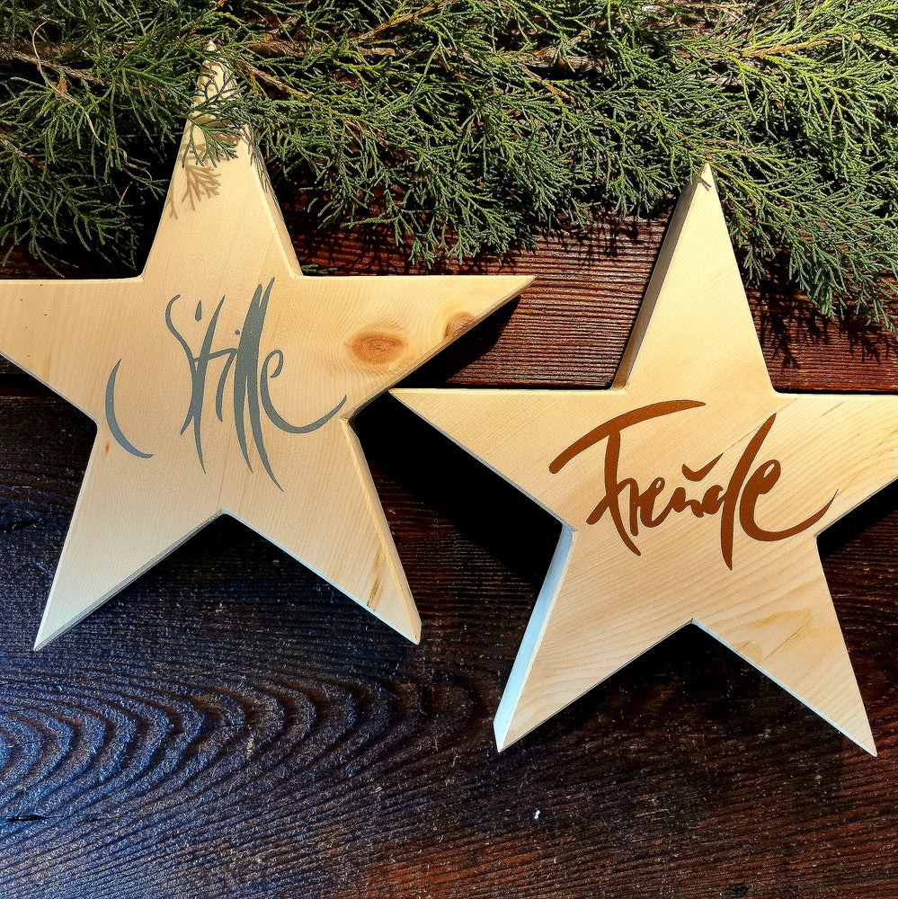 "Stille Freude" Zirbenholz-Stern