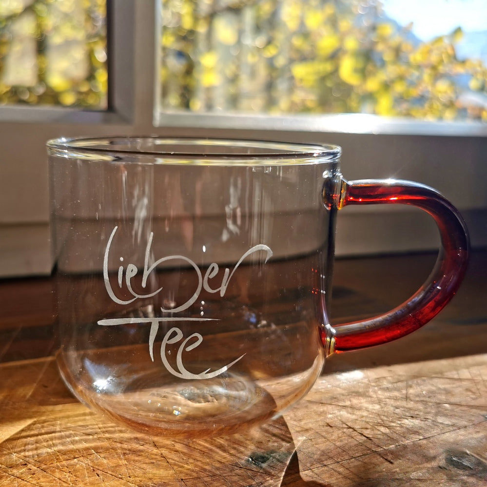 Teetasse "Lieber Tee" - mundgeblasen