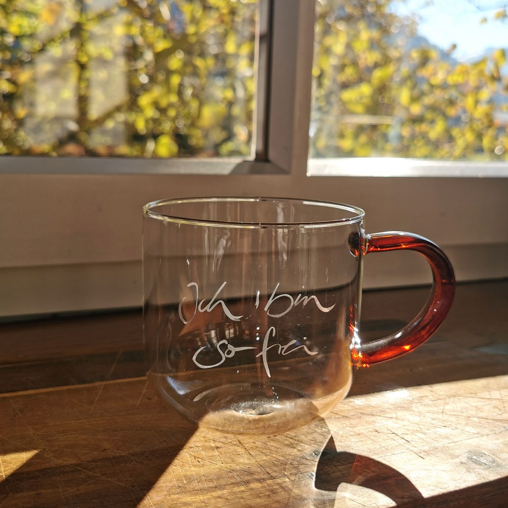 Teetasse "Ich bin so frei" - mundgeblasen