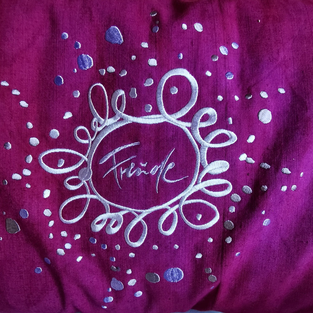 Kissenhülle Bauernleinen "Freude/Ornament"