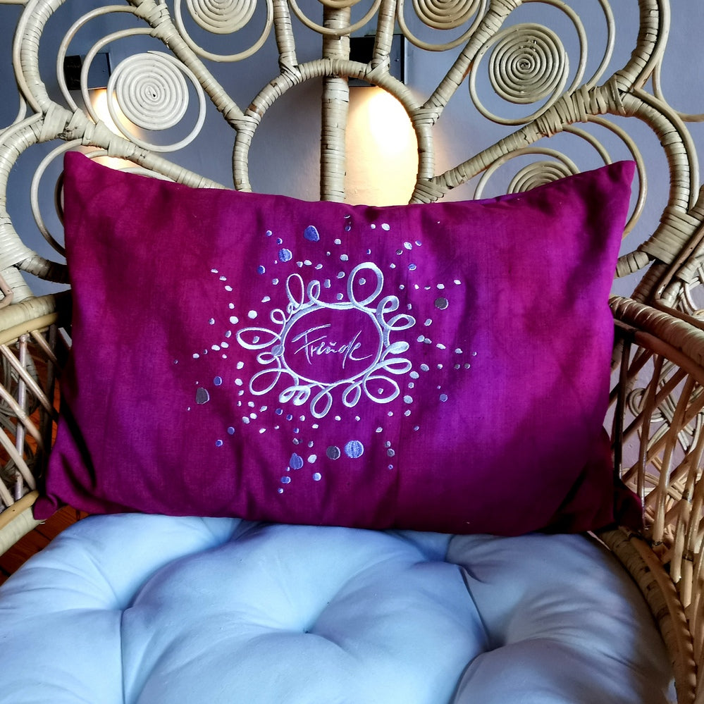 Kissenhülle Bauernleinen "Freude/Ornament"