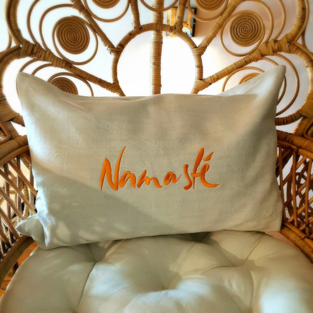 Kissenhülle Bauernleinen "Namasté"