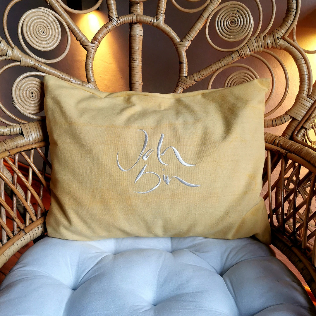 Bauernleinen Zirbenkissen "Ich bin"