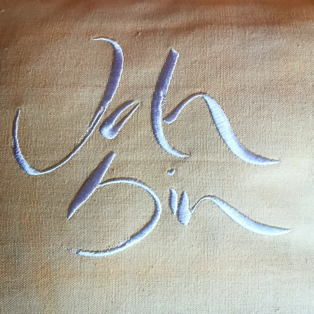 Bauernleinen Zirbenkissen "Ich bin"