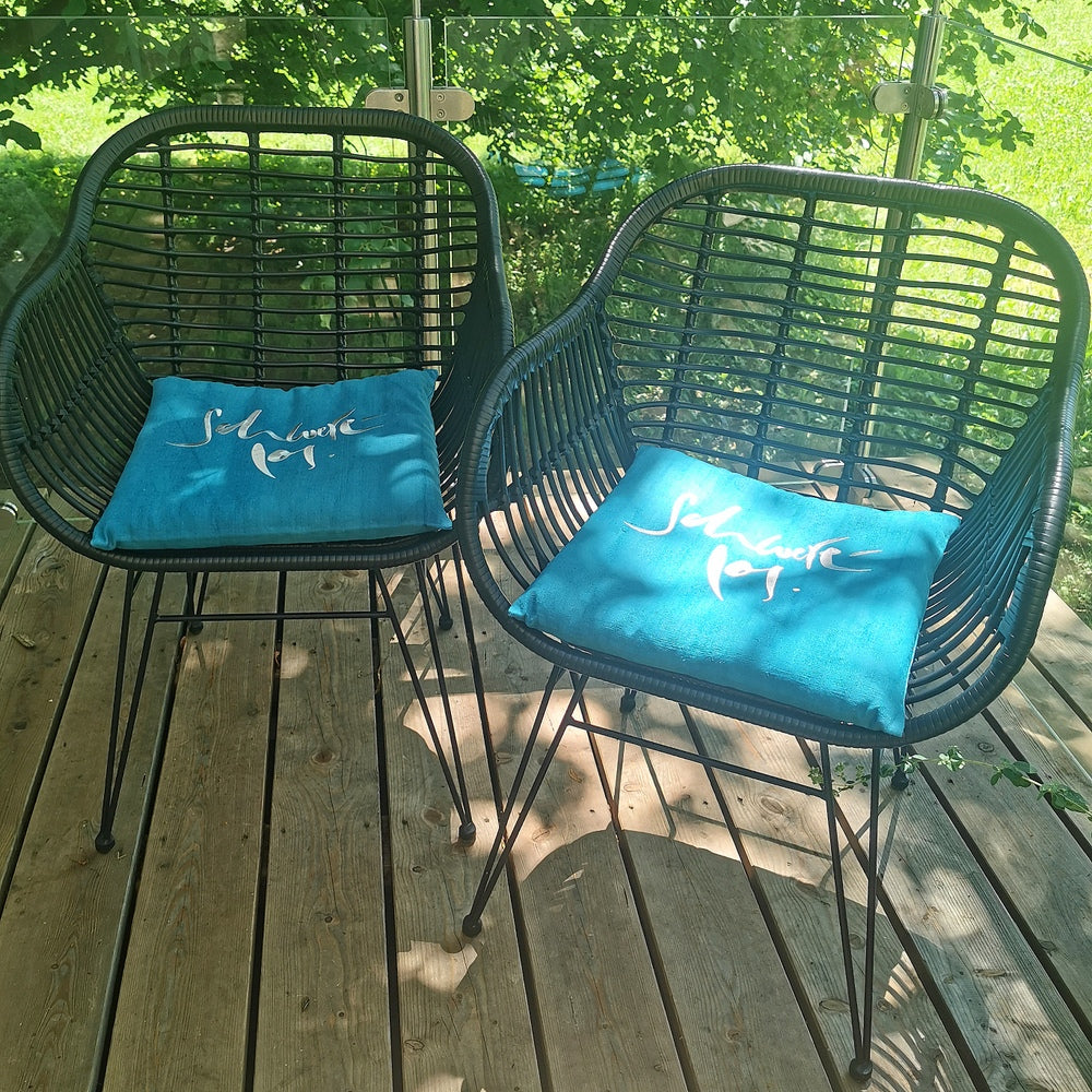 Bauernleinen-Flachkissen "Schwerelos"