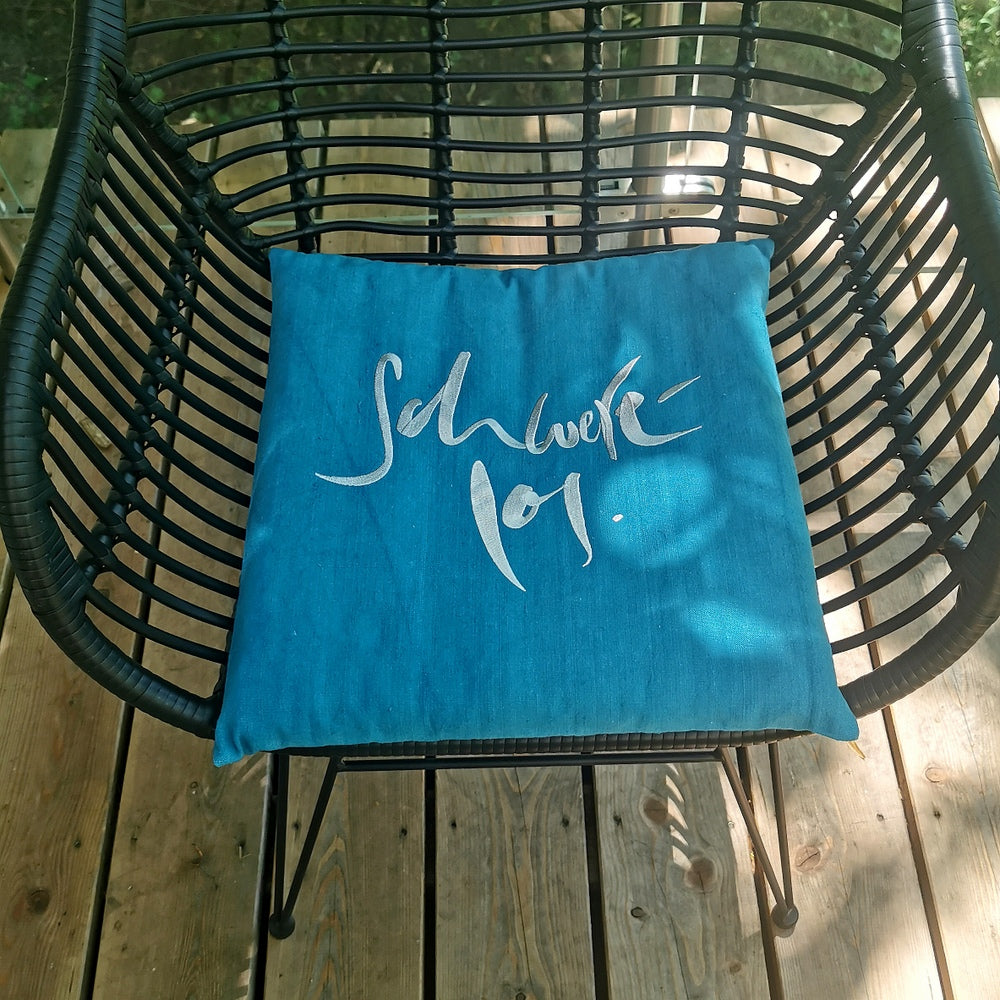 Bauernleinen-Flachkissen "Schwerelos"