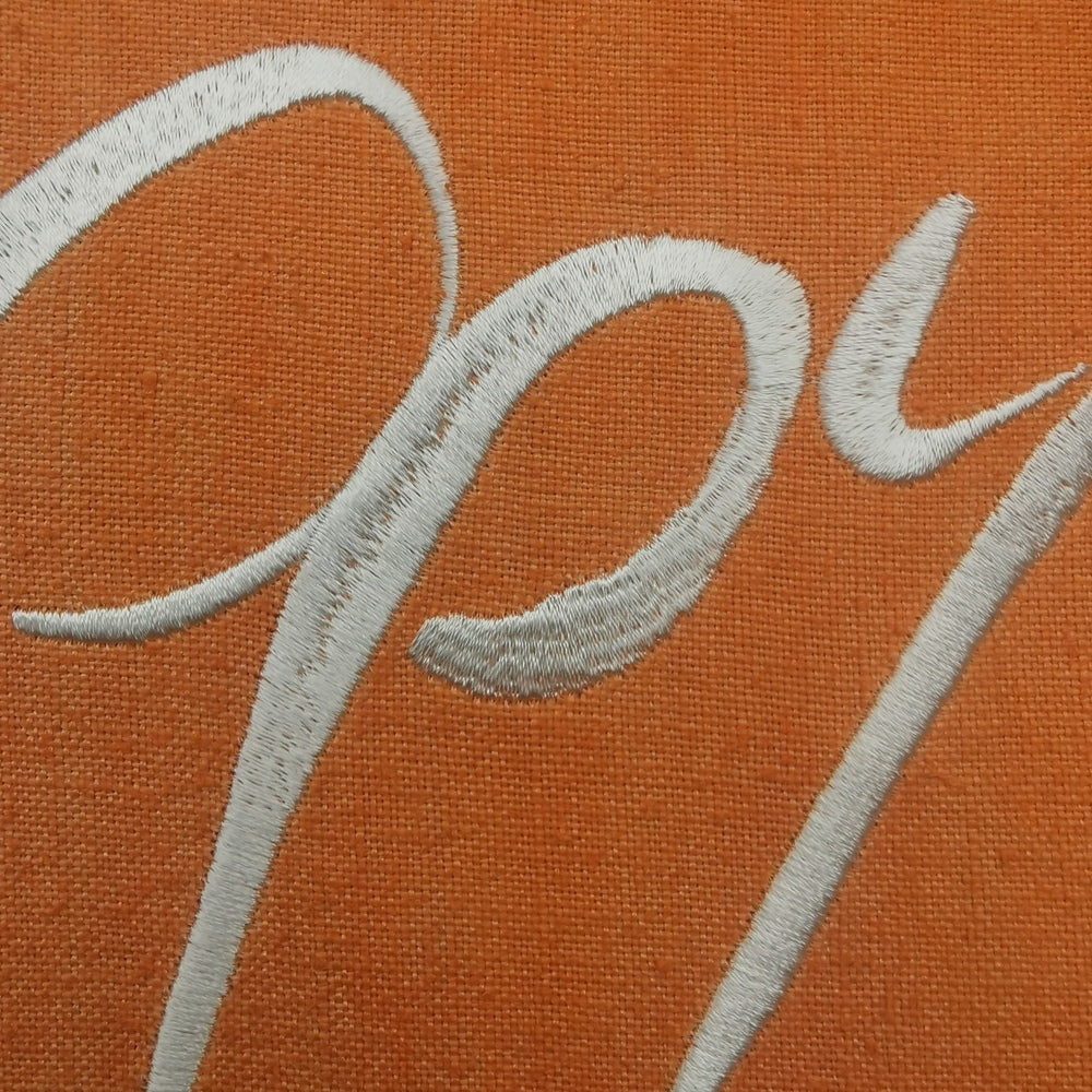 Bauernleinen-Flachkissen "Happy"