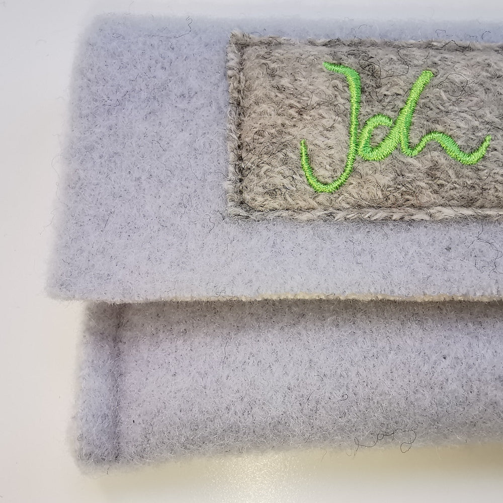 Brillentasche "Ich sehe dich" Hellblau/Creme