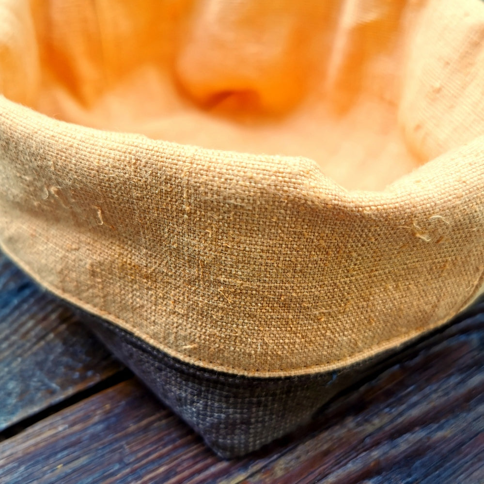 Brotkörbchen "Ich bin genährt" Braun/Orange