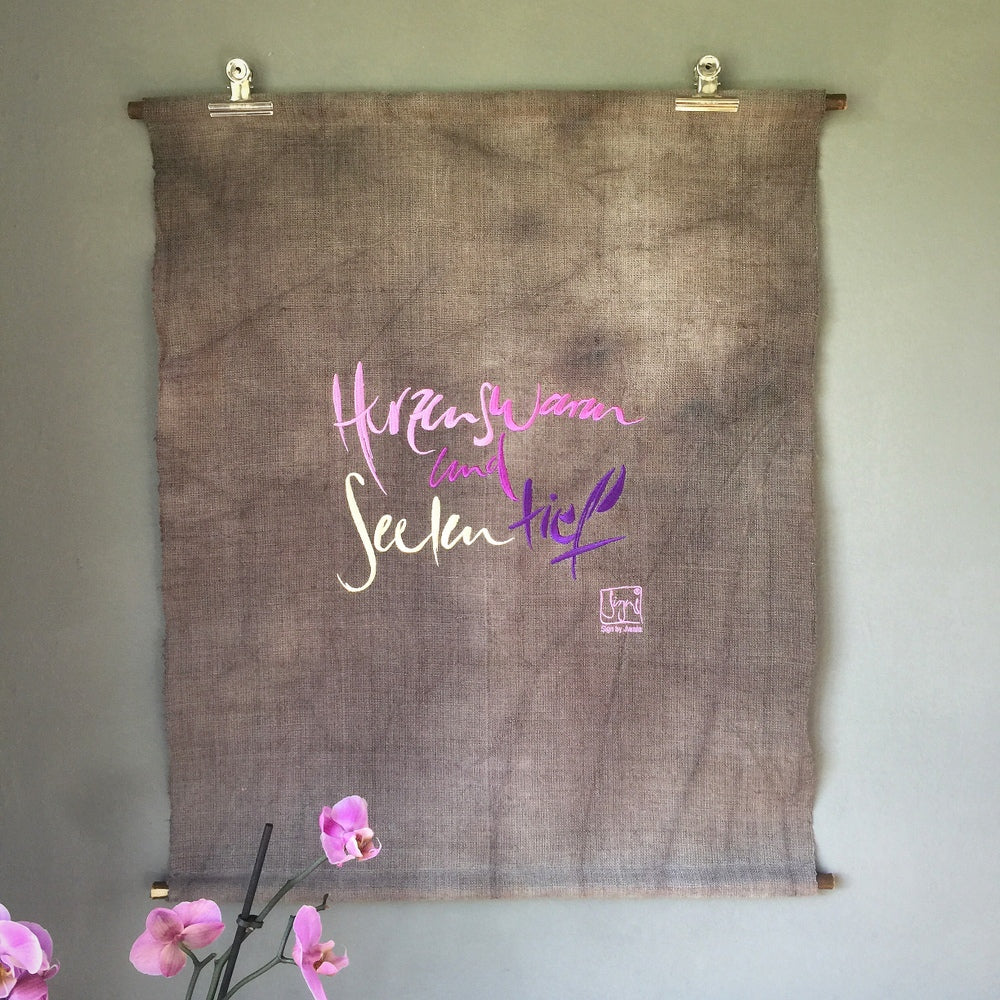 Haussegen "Herzenswarm und Seelentief"