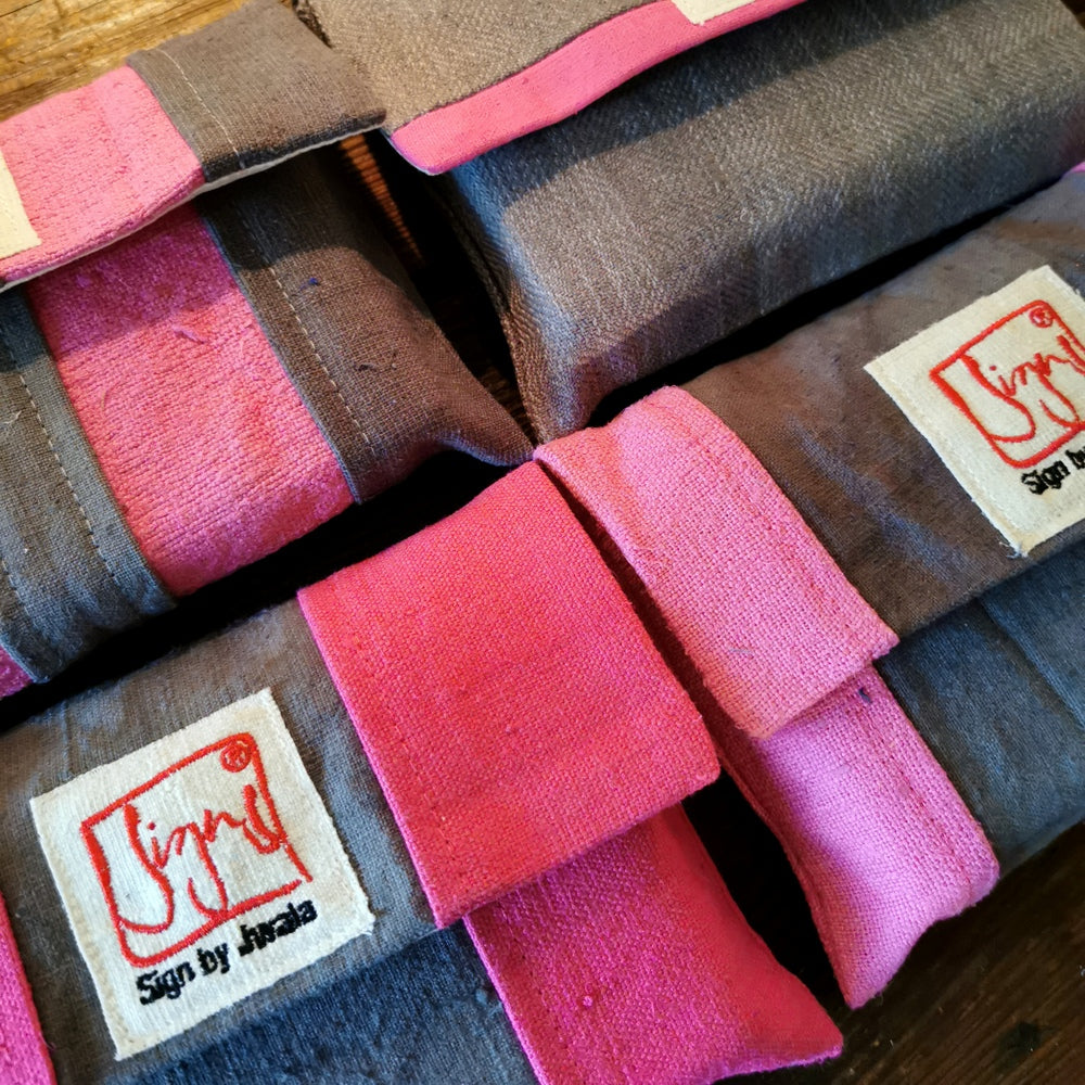 "Fingerzeige" SignKarten-Set "Pink/Grau" - Bauernleinen