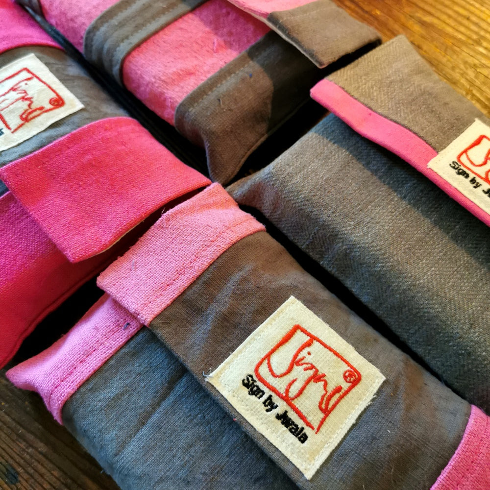 "Fingerzeige" SignKarten-Set "Pink/Grau" - Bauernleinen