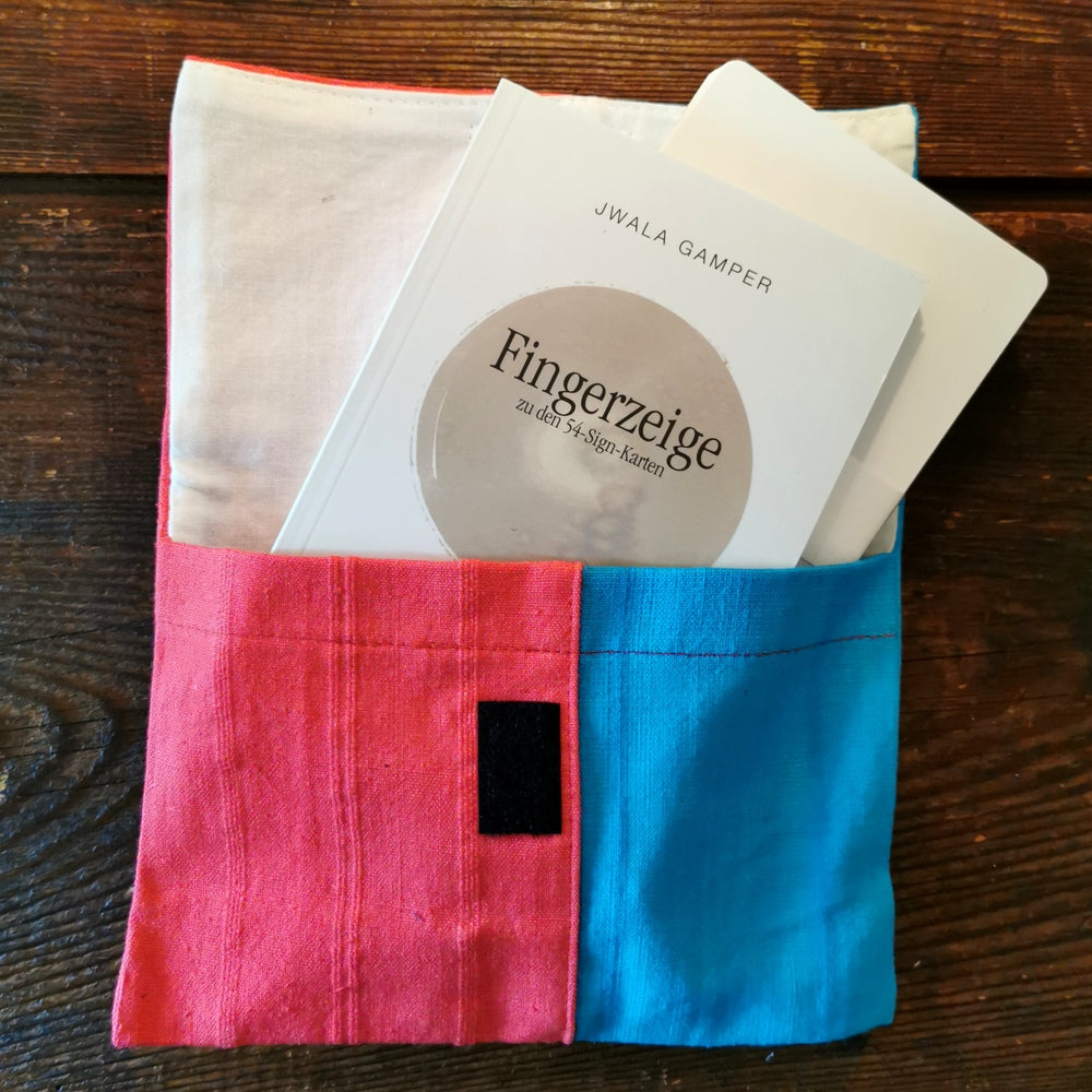 "Fingerzeige" SignKarten-Set "Türkis/Pink" - Bauernleinen