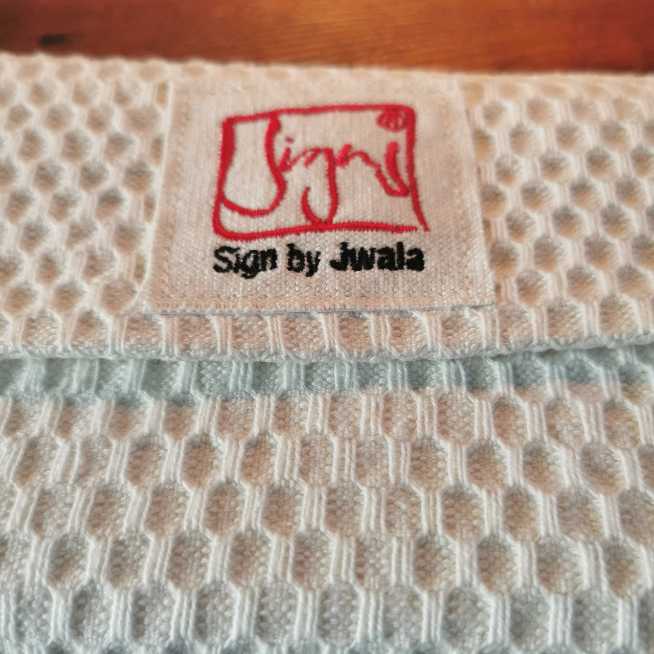 "Fingerzeige" SignKarten-Set "Creme-Waffel" - Bauernleinen