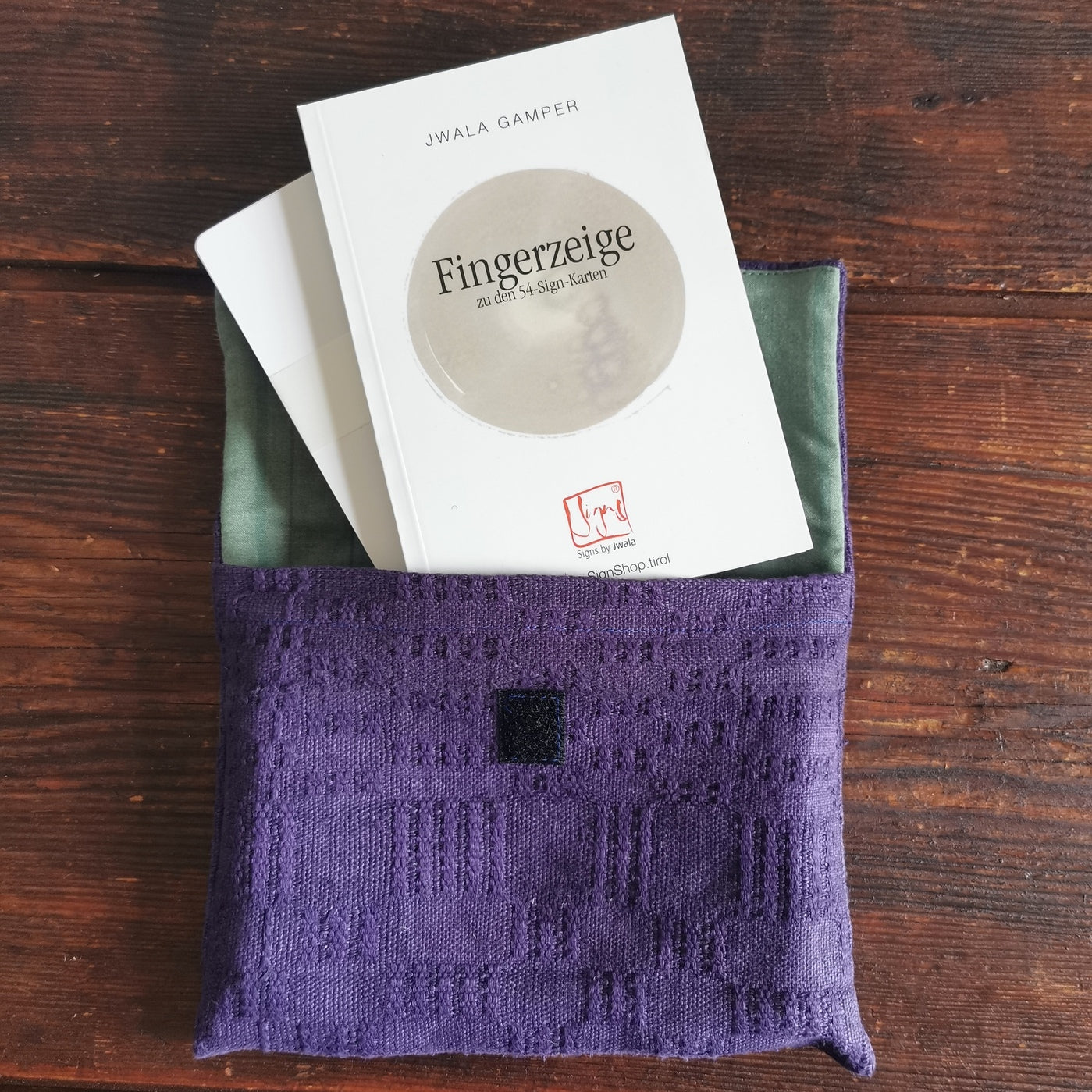 "Fingerzeige" SignKarten-Set "Dunkelviolett" - Bauernleinen