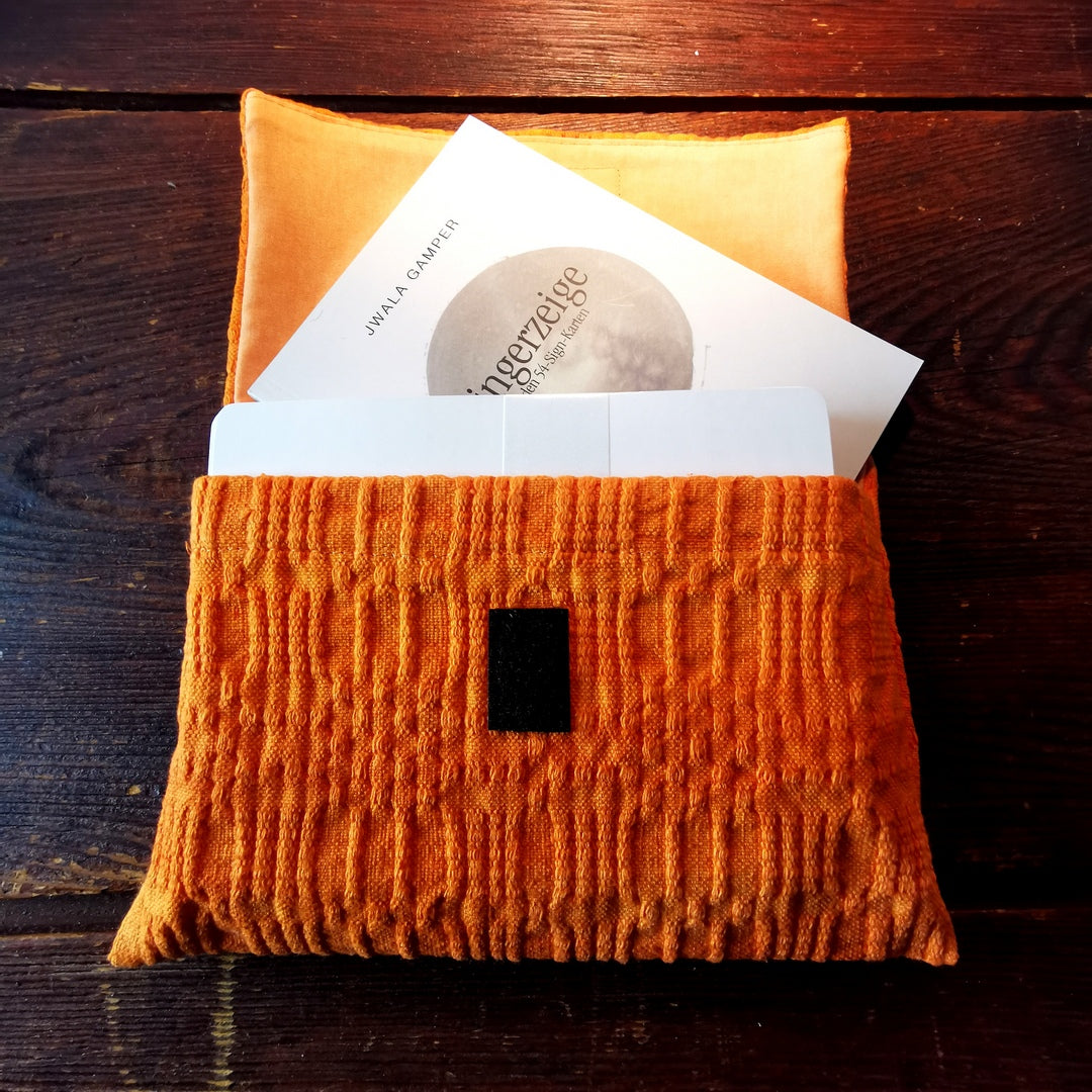 "Fingerzeige" SignKarten-Set "Orange-Waffel" - Bauernleinen