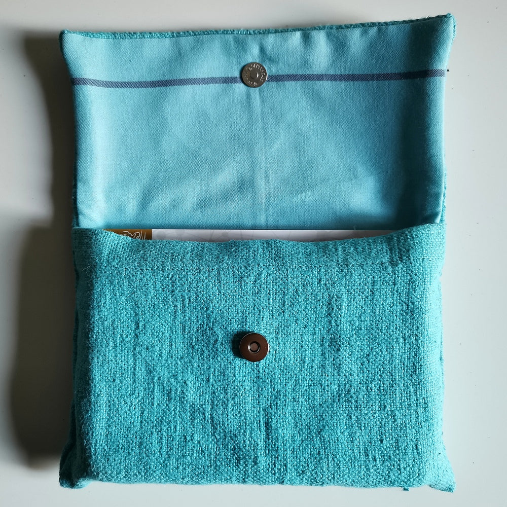 WIR-Karten-Set in WIR-Bauernleinentasche - Türkis