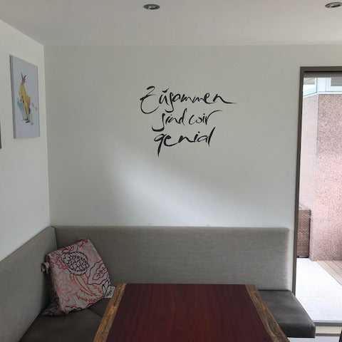 Wandtattoo "Zusammen sind wir genial"