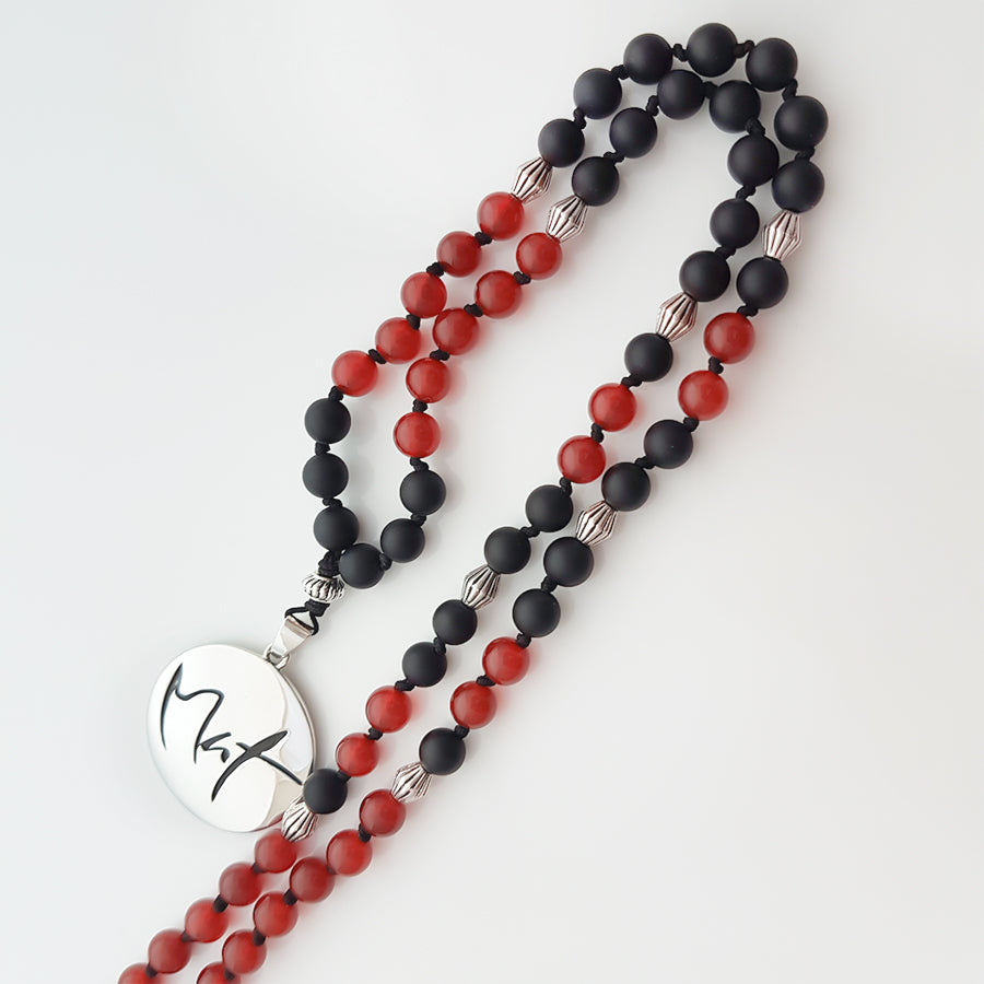 Mut-Mala (Schwarzer Onyx, Achat Rot)