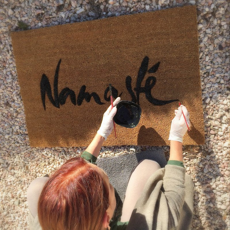 Fußmatte "Namasté" Schwarz