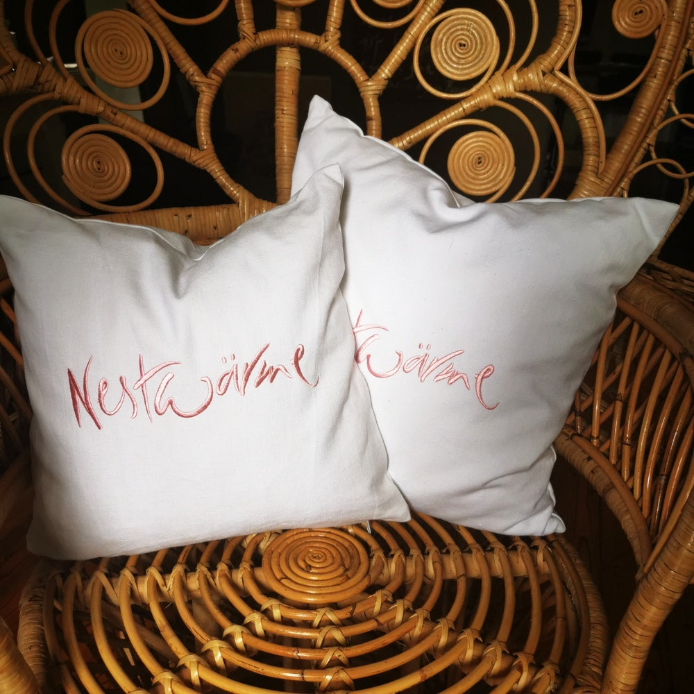 Bauernleinen Zirbenkissen "Nestwärme" 40x40 cm