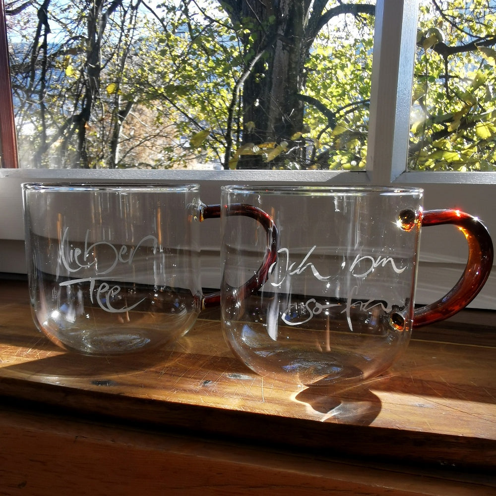 Teetasse "Lieber Tee" - mundgeblasen