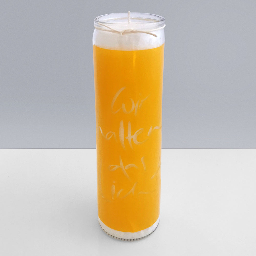 SignKerze "Wir halten das Licht"