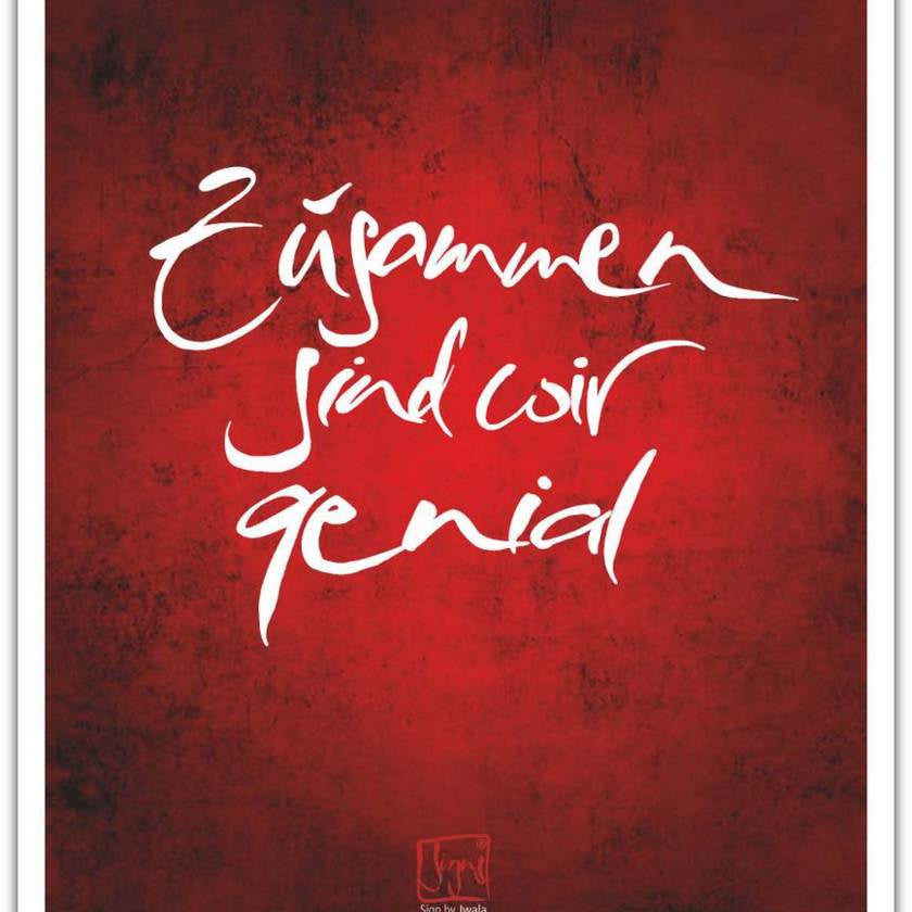 Poster "Zusammen sind wir genial"