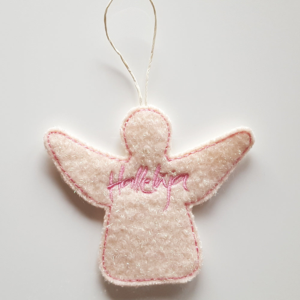 Anhänger Engel "Halleluja" Hellrosa