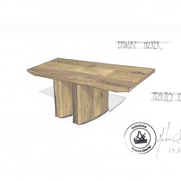 Zirbenholz-Meditationshocker "Stille"