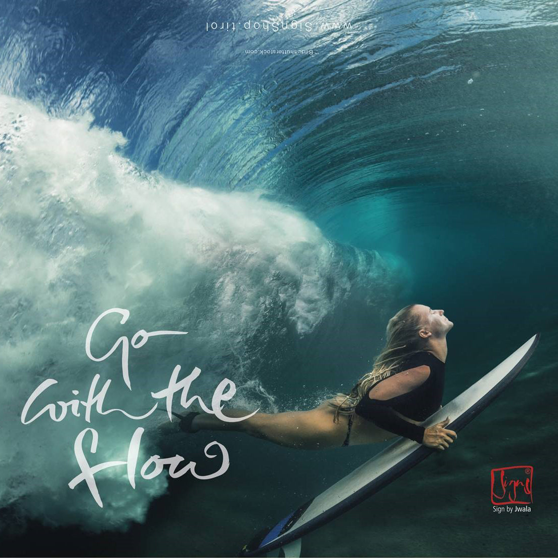 10 Klappkarten "Go with the flow"