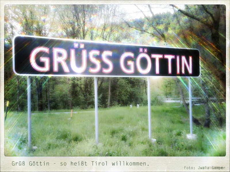 Schultertasche "Grüß Göttin"