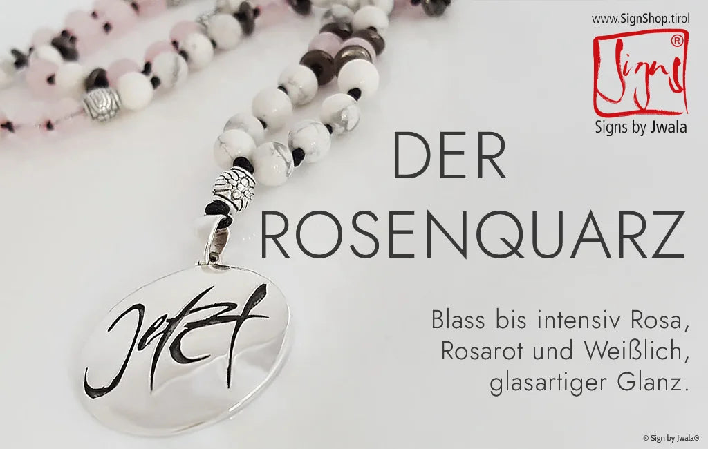 DER ROSENQUARZ: Zart bis intensiv rosa, rosarot oder weißlich, mit einem sanft glasartigen Glanz – voller Liebe und Wärme.