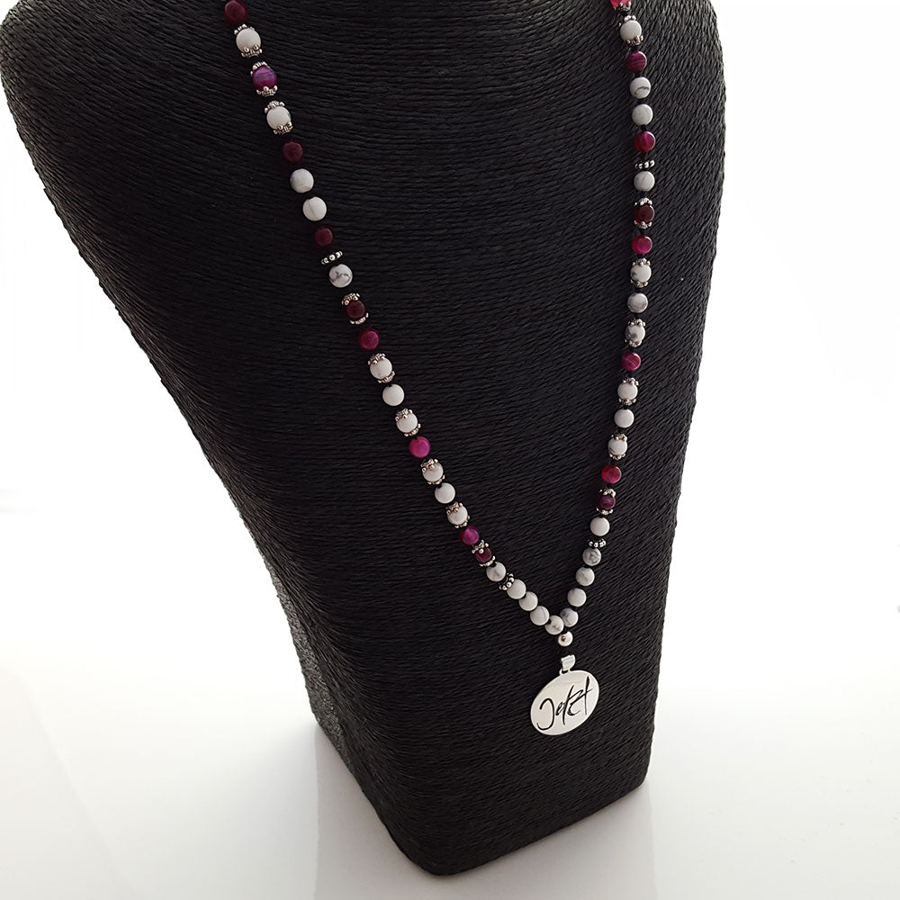 Jetzt-Mala (Howlith/Achat Rot)