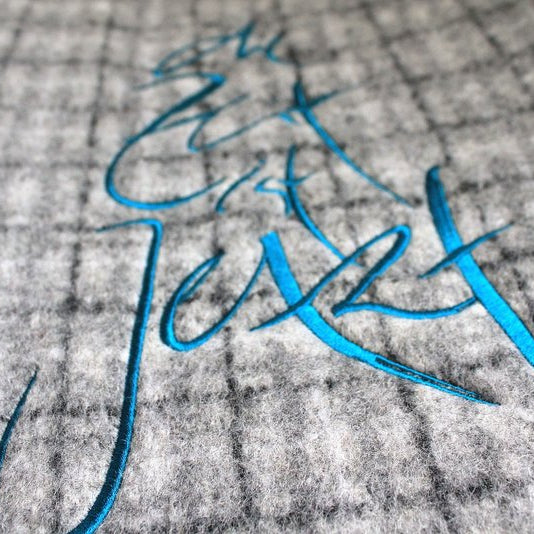 Flachkissen "die Zeit ist Jetzt" (Wollwalk)