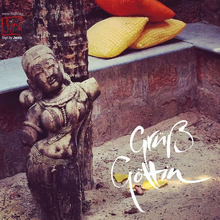 10 Klappkarten "Grüß Göttin"