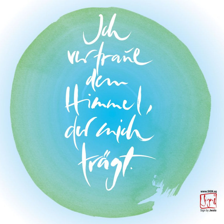 10 Klappkarten "Ich vertraue dem Himmel"