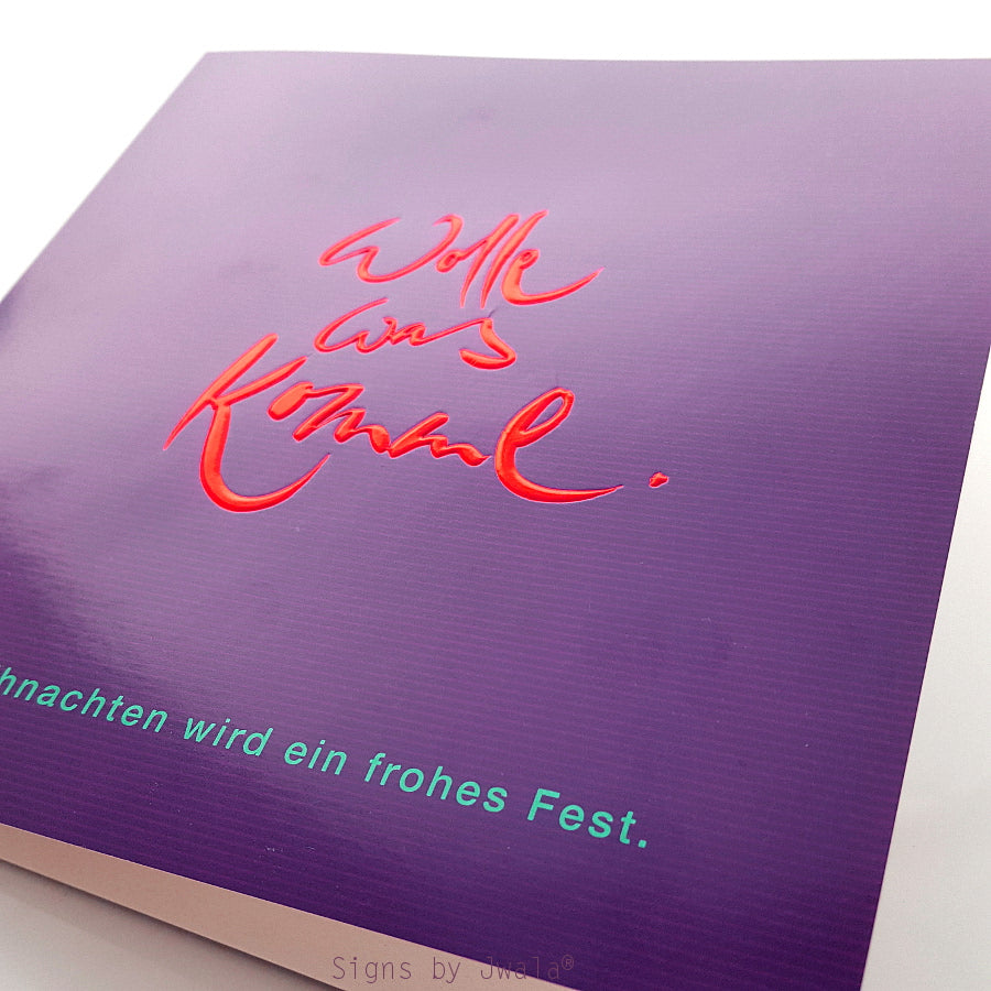 10 Klappkarten "Wolle, was komme."+Einlegeblatt