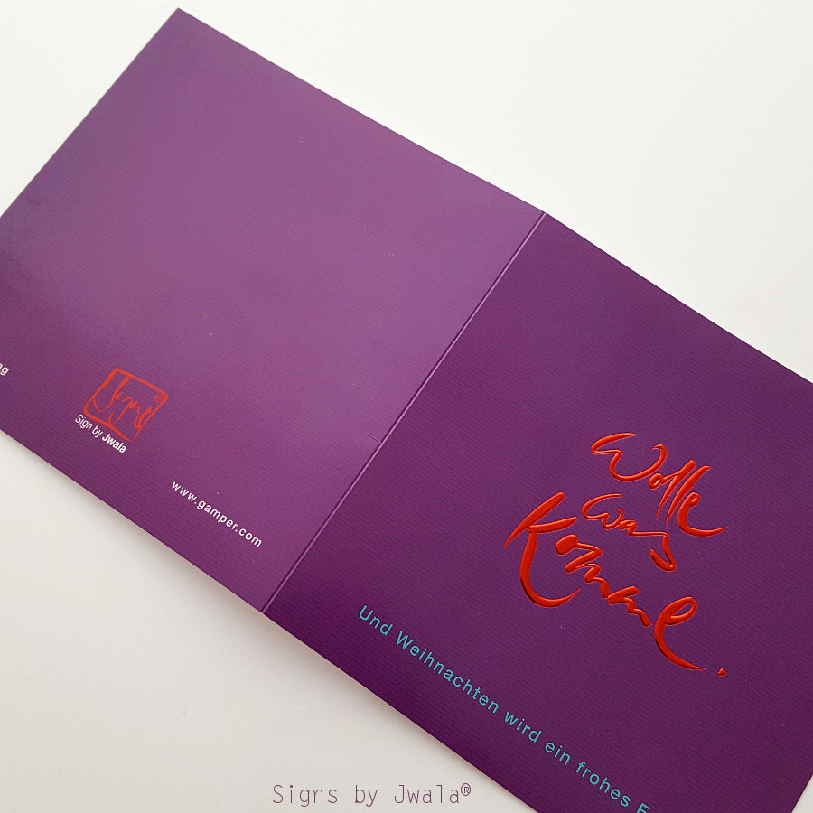 10 Klappkarten "Wolle, was komme"